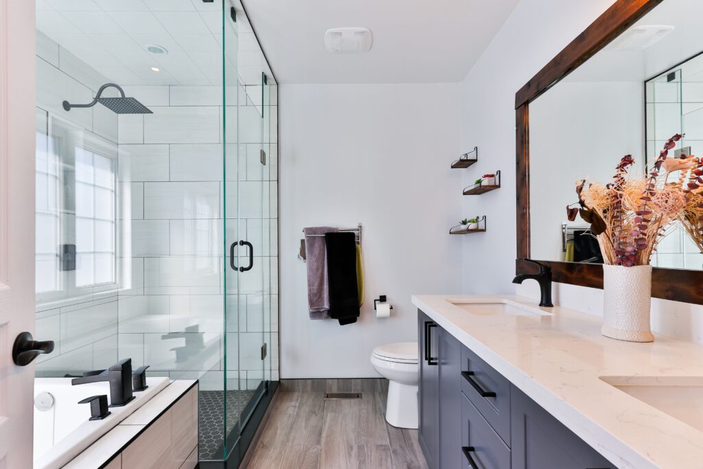 New modern bathroom after full remodel